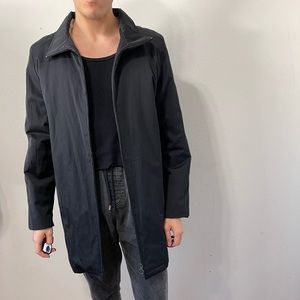 Black Raincoat with zipper